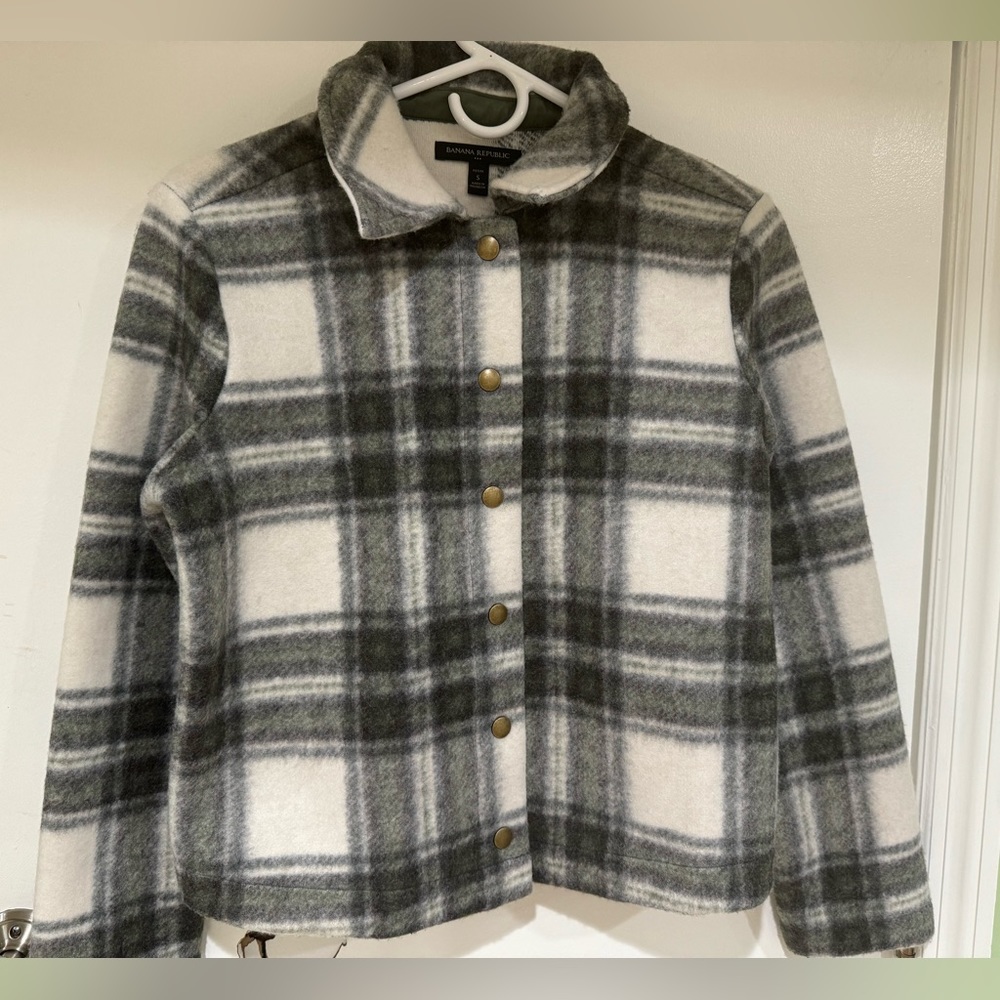Banana republic plaid short jacket